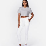 Self Love Cropped Tee Light Grey - Blanklines