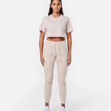Self Love Cropped Tee Oatmeal - Blanklines