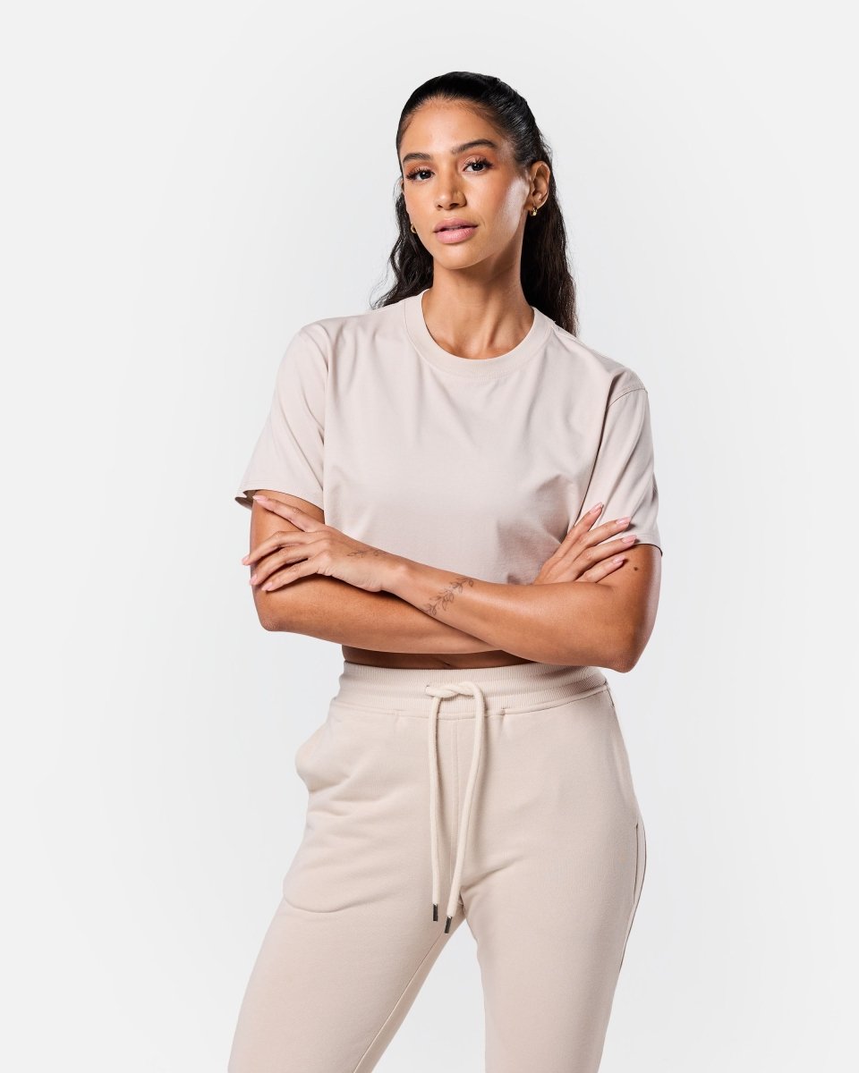Self Love Cropped Tee Oatmeal - Blanklines