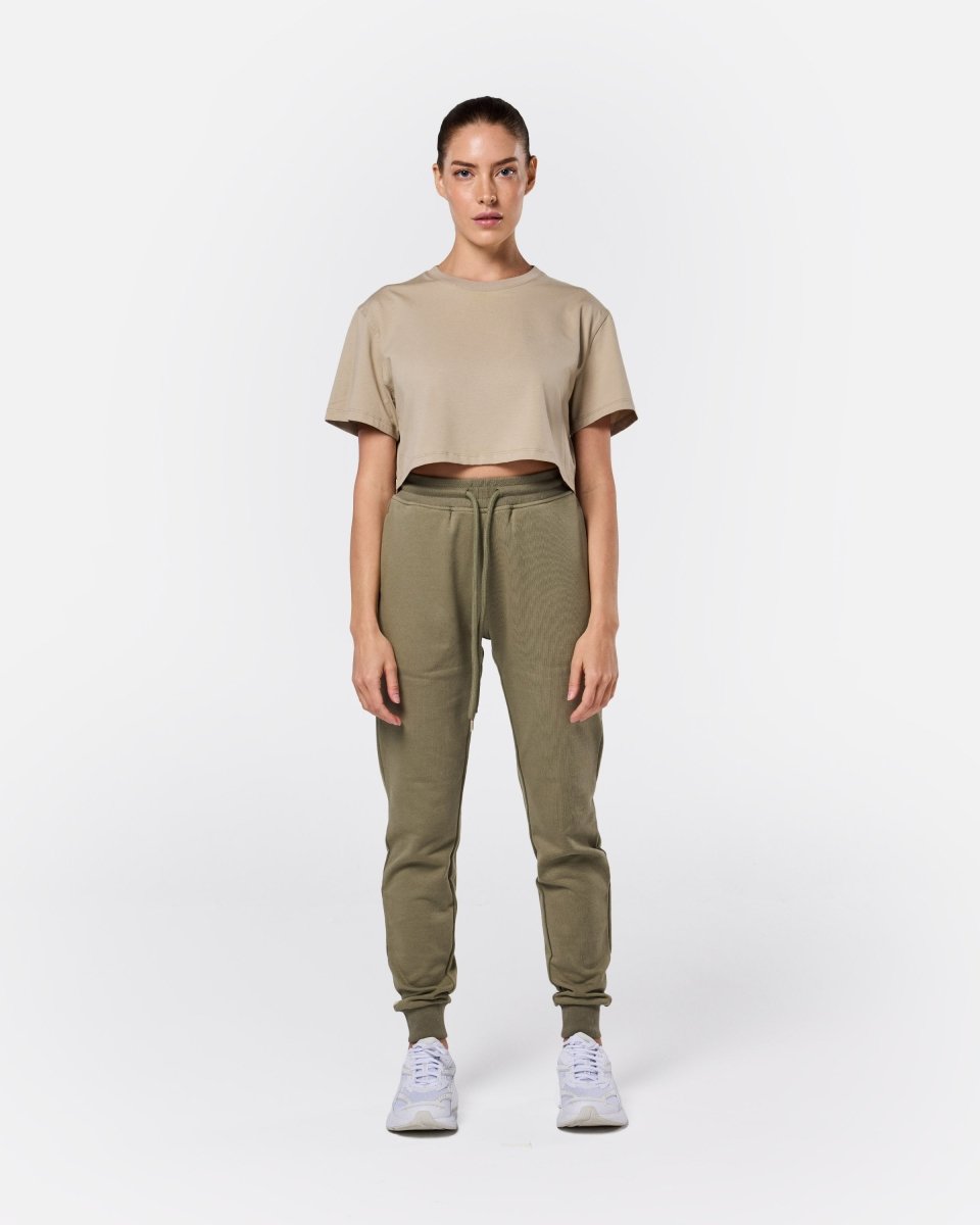 Self Love Cropped Tee Soft Khaki - Blanklines
