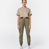 Self Love Cropped Tee Soft Khaki - Blanklines