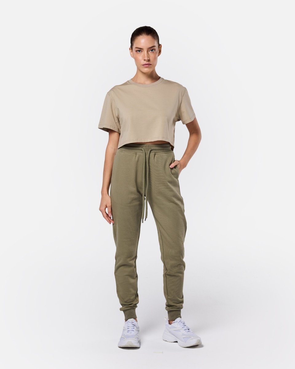 Self Love Cropped Tee Soft Khaki - Blanklines