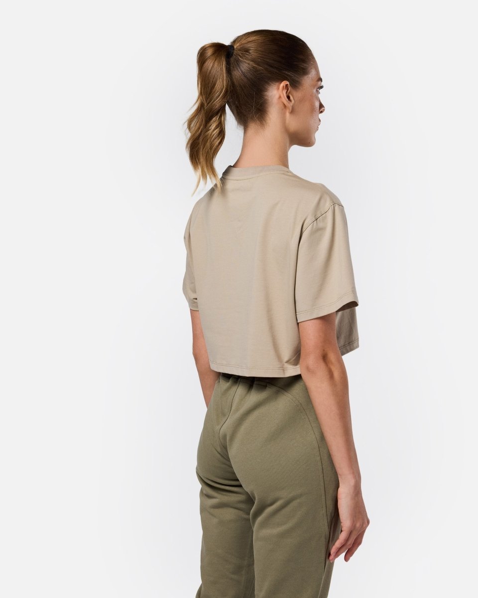 Self Love Cropped Tee Soft Khaki - Blanklines