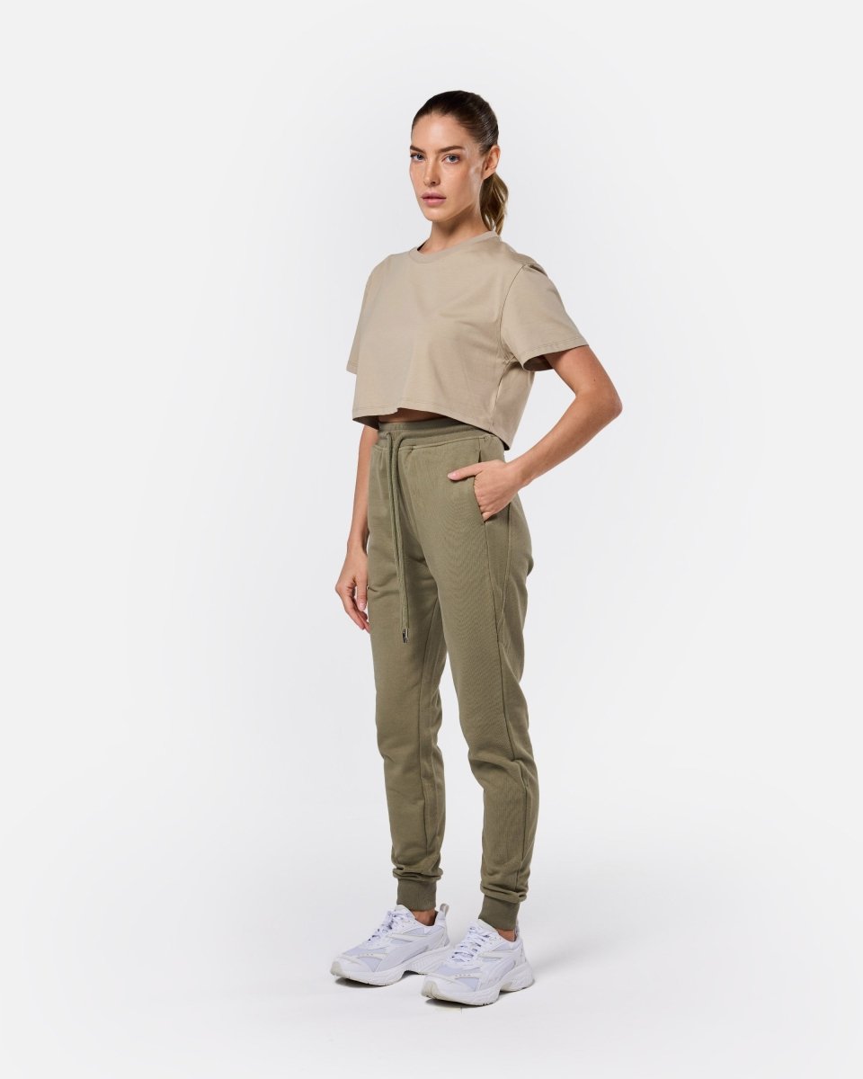 Self Love Cropped Tee Soft Khaki - Blanklines