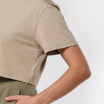 Self Love Cropped Tee Soft Khaki - Blanklines