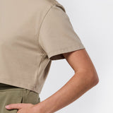 Self Love Cropped Tee Soft Khaki - Blanklines