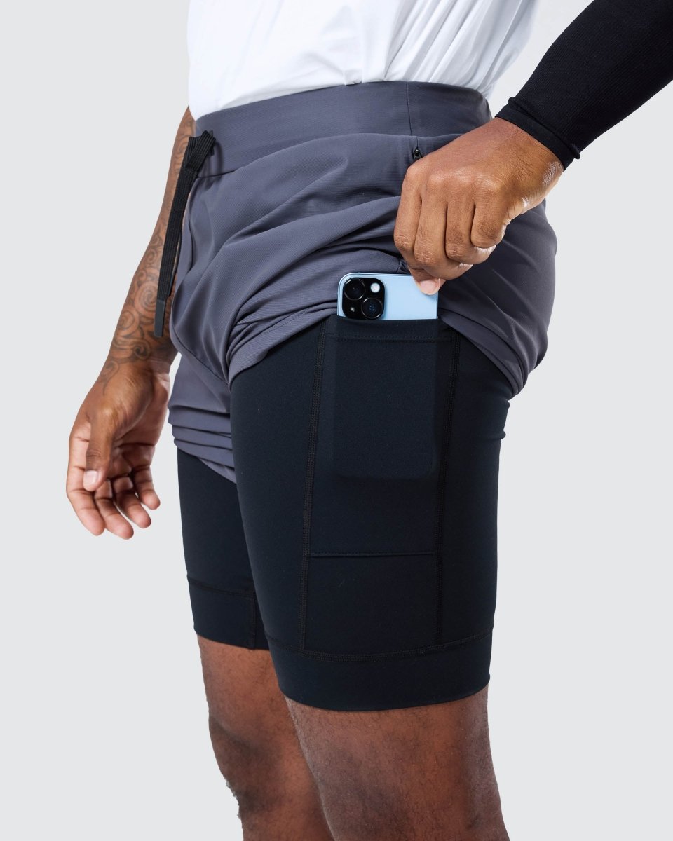 Surge Lined Active Shorts Storm Grey - Blanklines