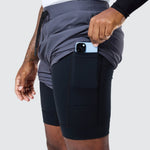 Surge Lined Active Shorts Storm Grey - Blanklines