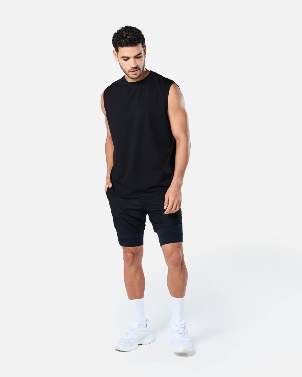 Velocity Tank Top Black - Blanklines