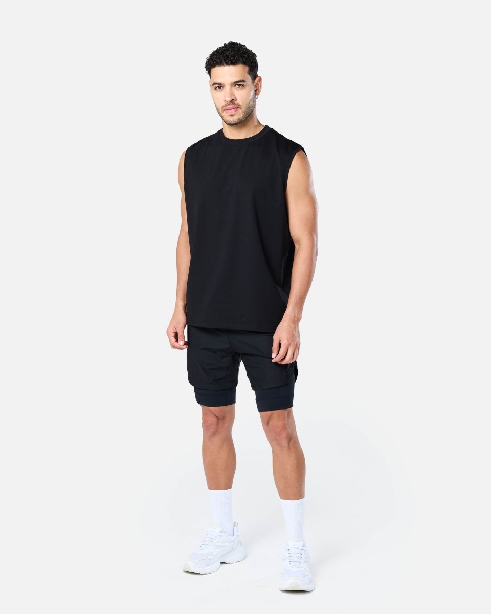 Velocity Tank Top Black - Blanklines
