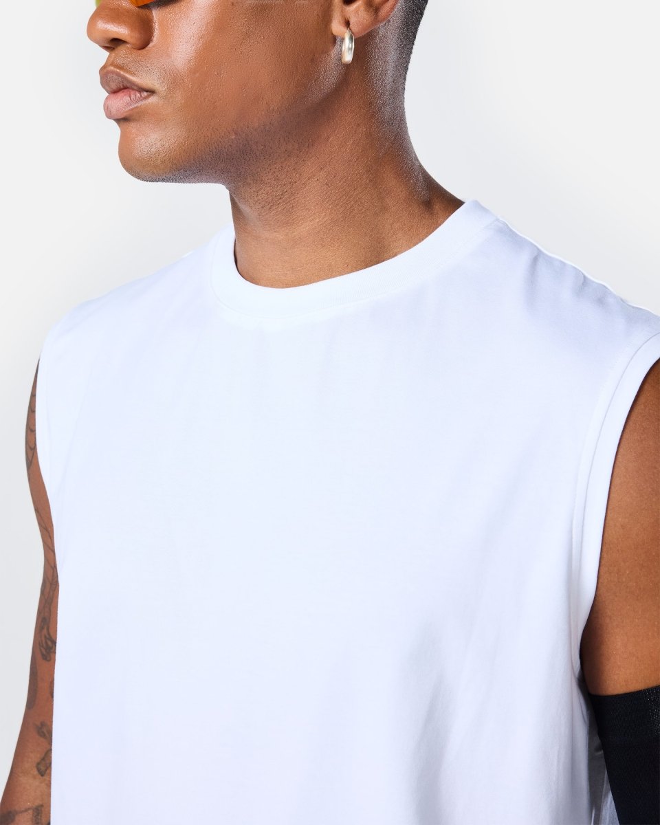 Velocity Tank Top White - Blanklines
