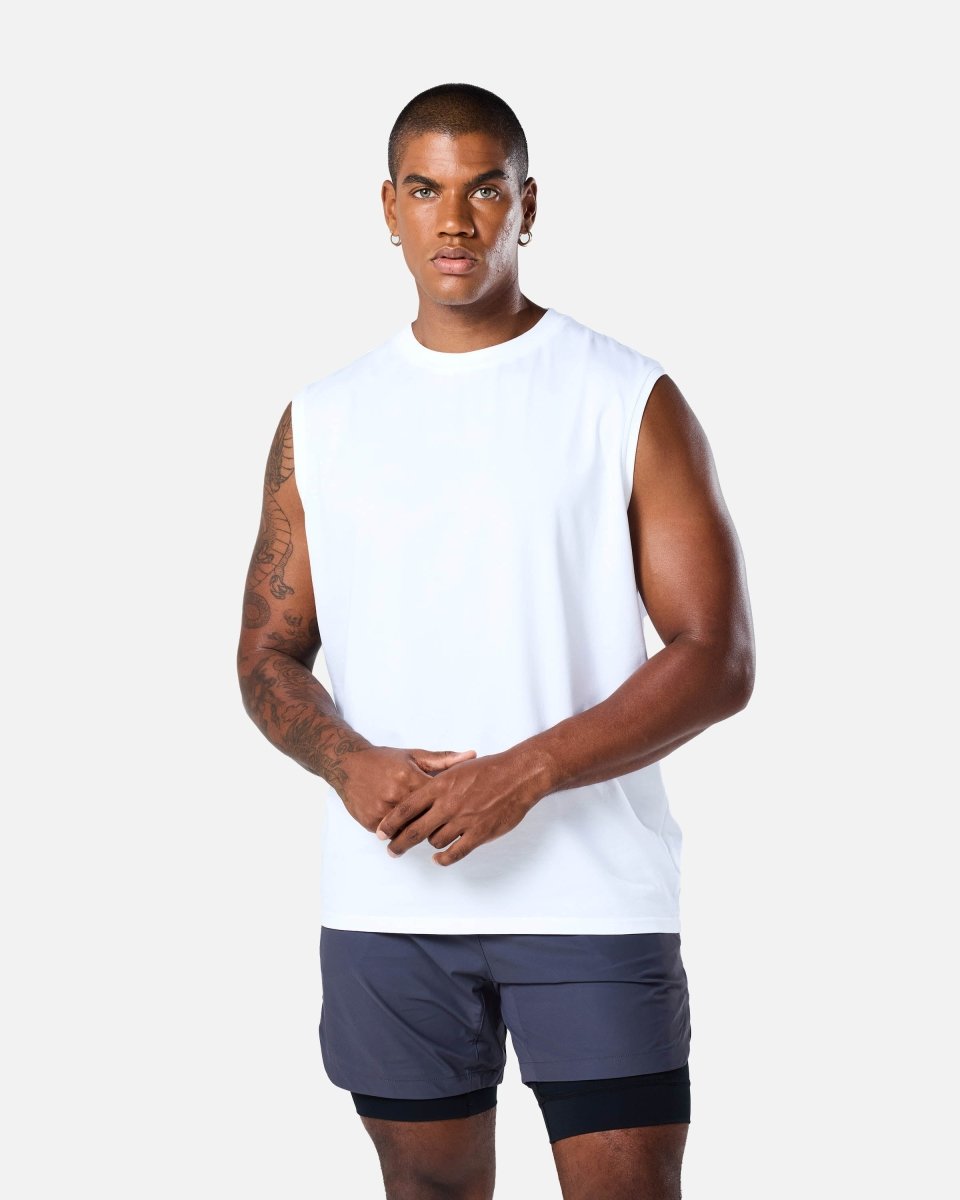 Velocity Tank Top White - Blanklines