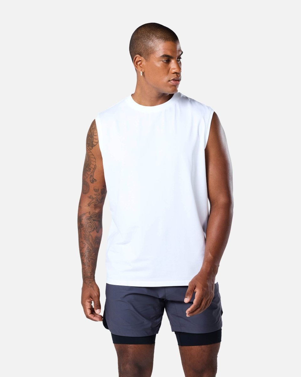 Velocity Tank Top White - Blanklines