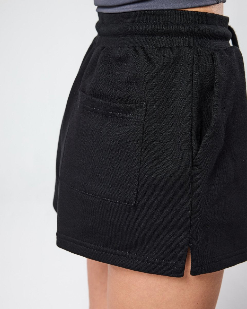 Womens Classic Sweat Shorts Black - Blanklines