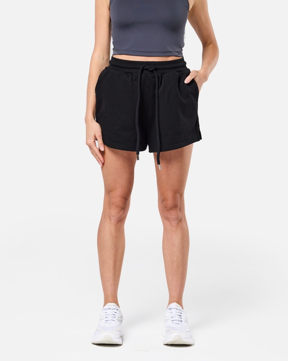 Womens Classic Sweat Shorts Black - Blanklines
