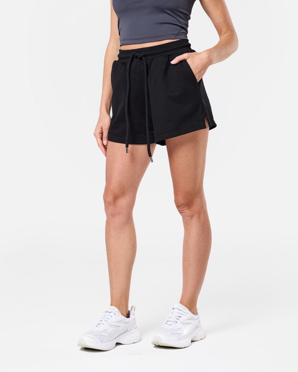 Womens Classic Sweat Shorts Black - Blanklines