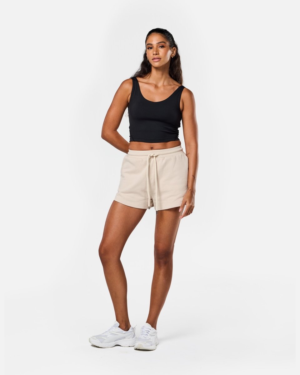 Womens Classic Sweat Shorts Oatmeal - Blanklines