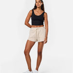 Womens Classic Sweat Shorts Oatmeal - Blanklines