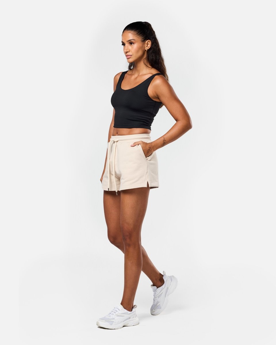 Womens Classic Sweat Shorts Oatmeal - Blanklines