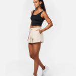 Womens Classic Sweat Shorts Oatmeal - Blanklines