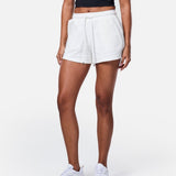 Womens Classic Sweat Shorts Off - White - Blanklines