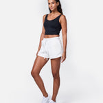Womens Classic Sweat Shorts Off - White - Blanklines