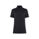 Womens Elemental Button Up Performance Polo Black - Blanklines