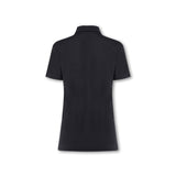 Womens Elemental Button Up Performance Polo Black - Blanklines