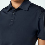 Womens Elemental Button Up Performance Polo Black - Blanklines