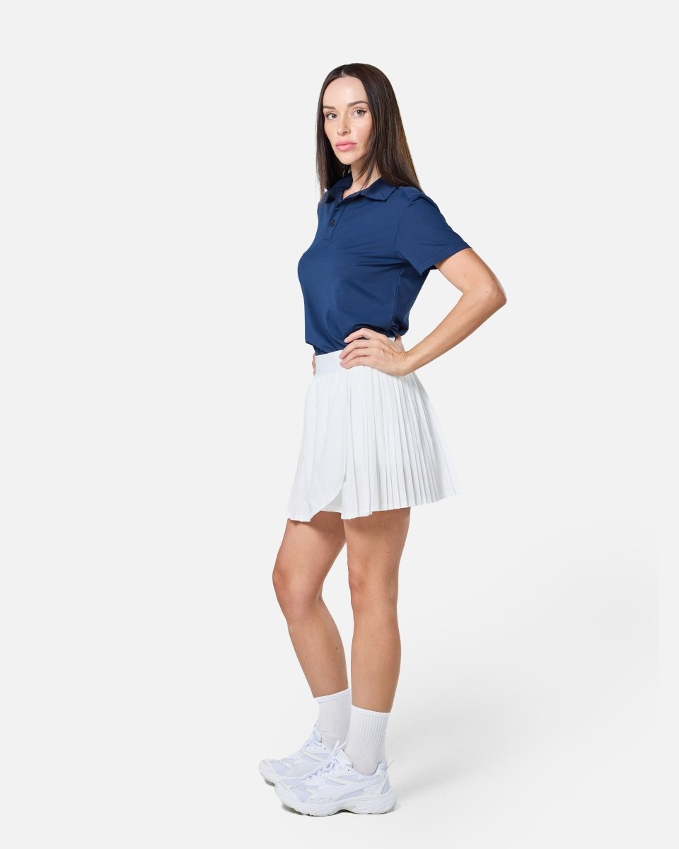 Womens Elemental Button Up Performance Polo Navy - Blanklines