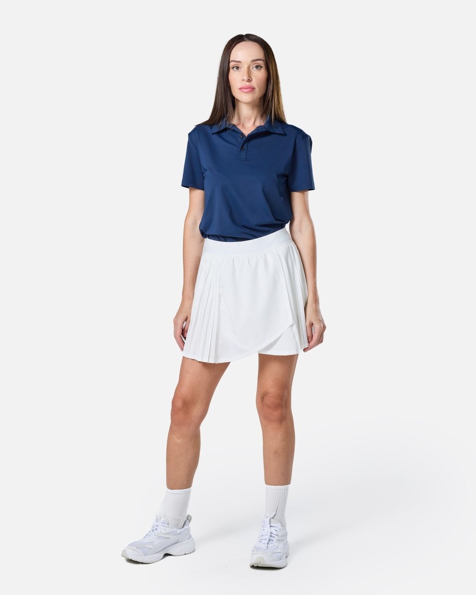 Womens Elemental Button Up Performance Polo Navy - Blanklines