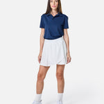 Womens Elemental Button Up Performance Polo Navy - Blanklines