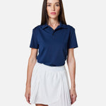 Womens Elemental Button Up Performance Polo Navy - Blanklines