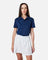 Womens Elemental Button Up Performance Polo Navy - Blanklines