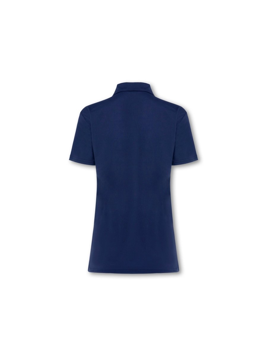 Womens Elemental Button Up Performance Polo Navy - Blanklines