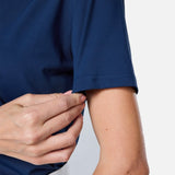Womens Elemental Button Up Performance Polo Navy - Blanklines
