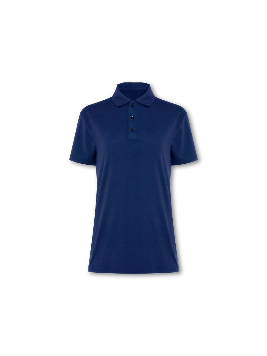 Womens Elemental Button Up Performance Polo Navy - Blanklines