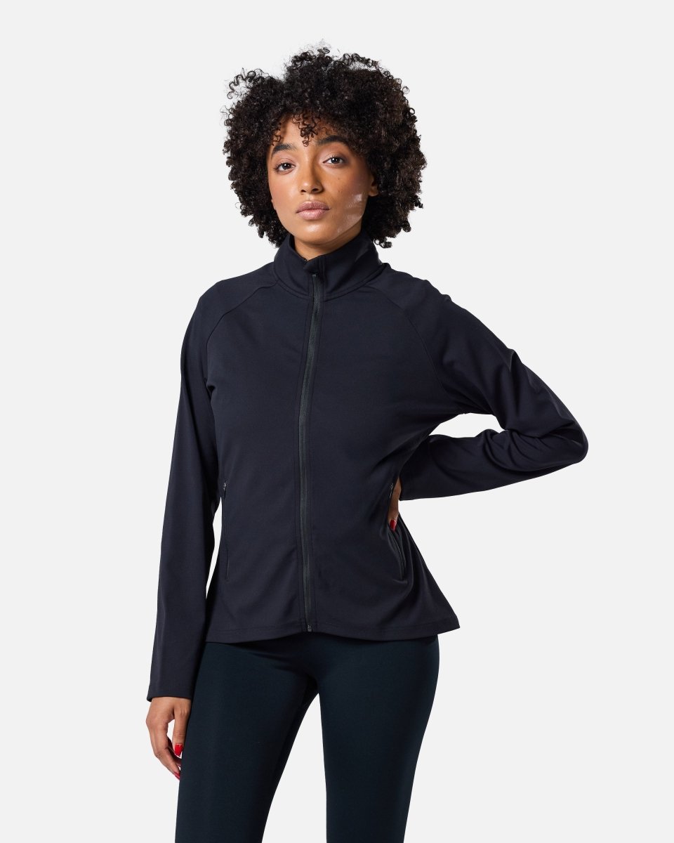 Womens Endurance Full Zip Jacket Black - Blanklines