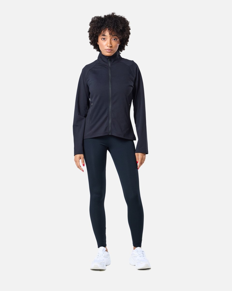 Womens Endurance Full Zip Jacket Black - Blanklines