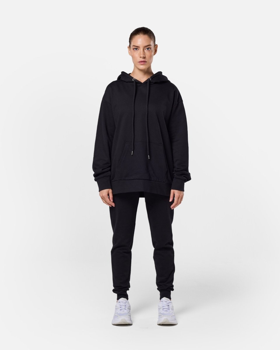 Womens Flux Oversize Hoodie Black - Blanklines