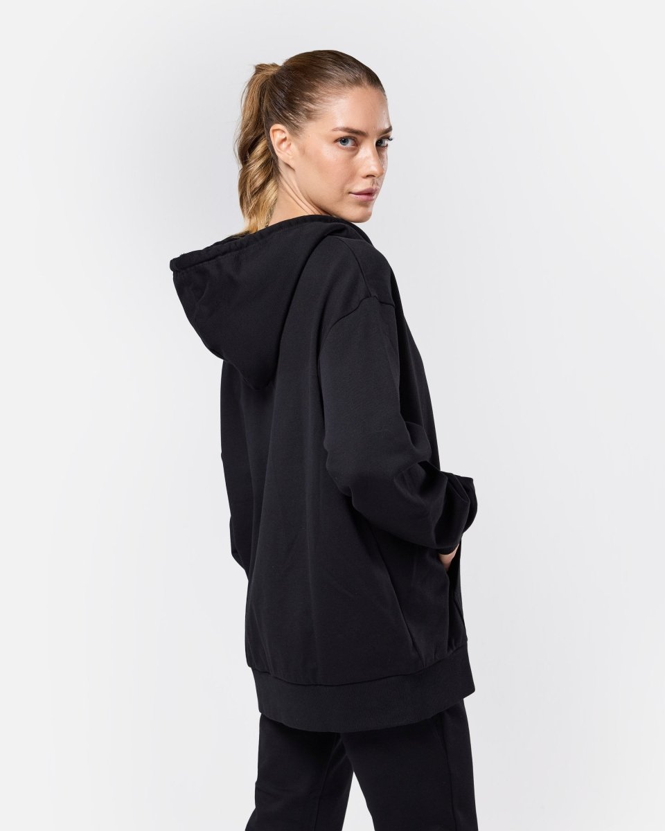 Womens Flux Oversize Hoodie Black - Blanklines