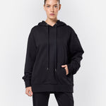 Womens Flux Oversize Hoodie Black - Blanklines