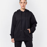 Womens Flux Oversize Hoodie Black - Blanklines
