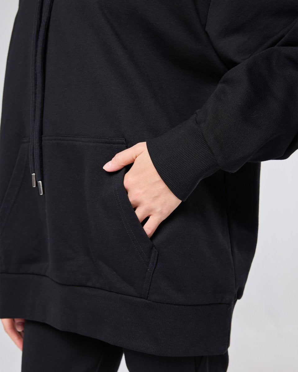 Womens Flux Oversize Hoodie Black - Blanklines