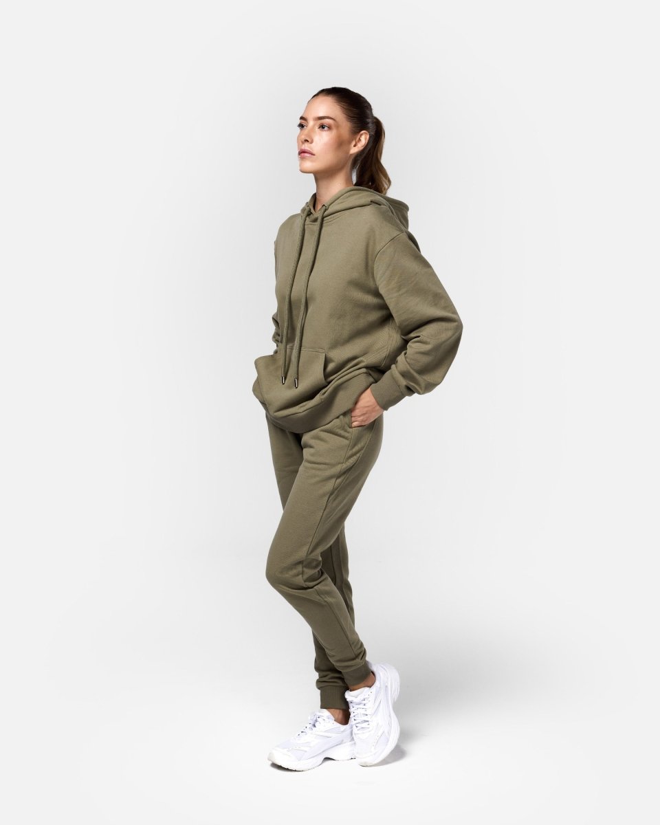 Womens Flux Oversize Hoodie Khaki - Blanklines