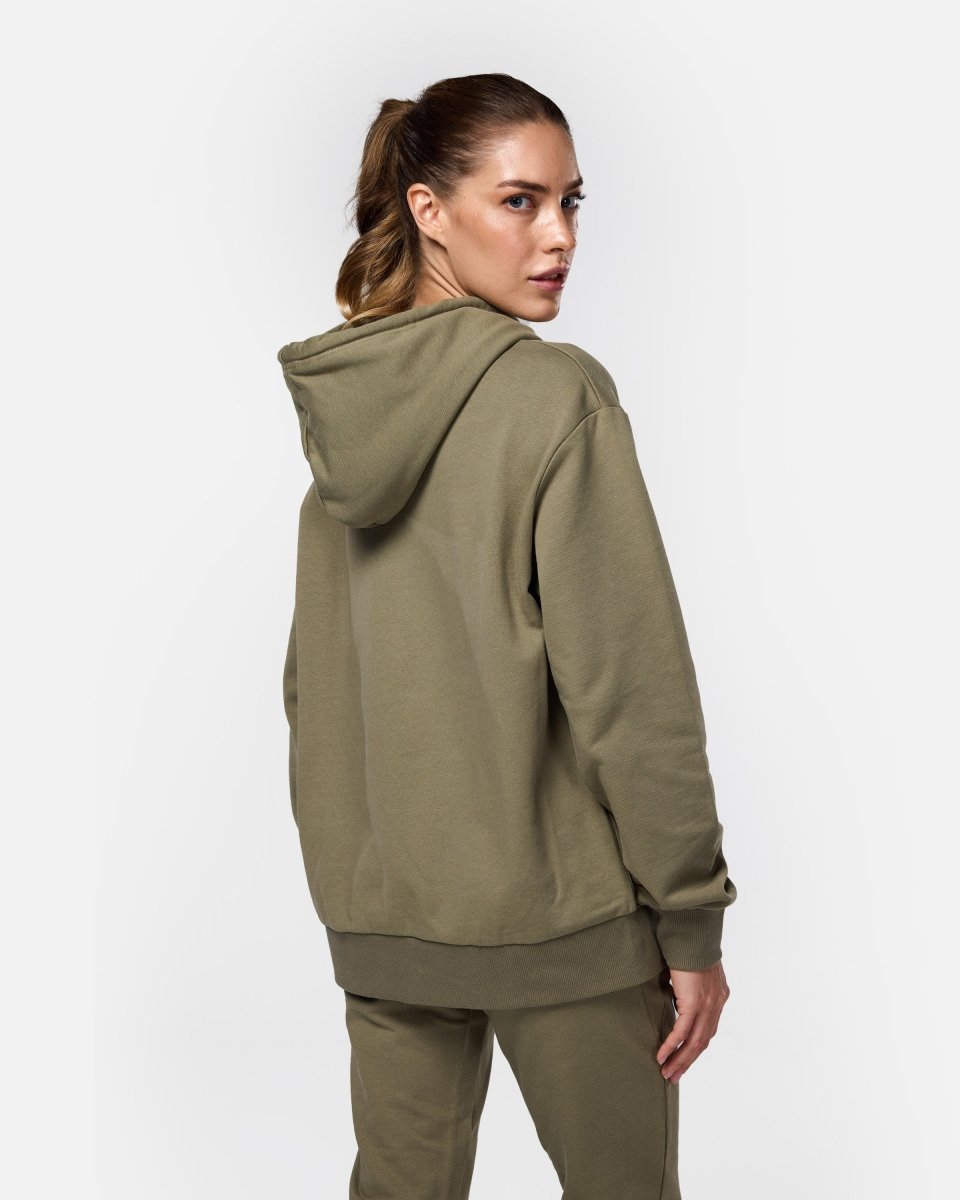 Womens Flux Oversize Hoodie Khaki - Blanklines