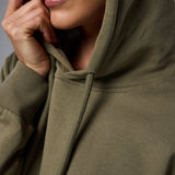 Womens Flux Oversize Hoodie Khaki - Blanklines