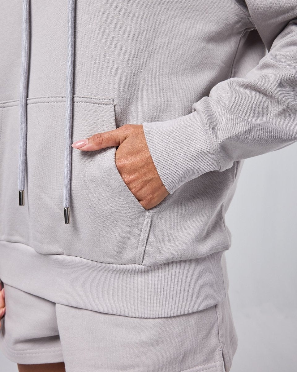 Womens Flux Oversize Hoodie Light Grey - Blanklines