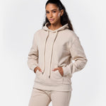 Womens Flux Oversize Hoodie Oatmeal - Blanklines