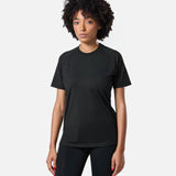 Womens Reset Raglan Performance Tee Black - Blanklines